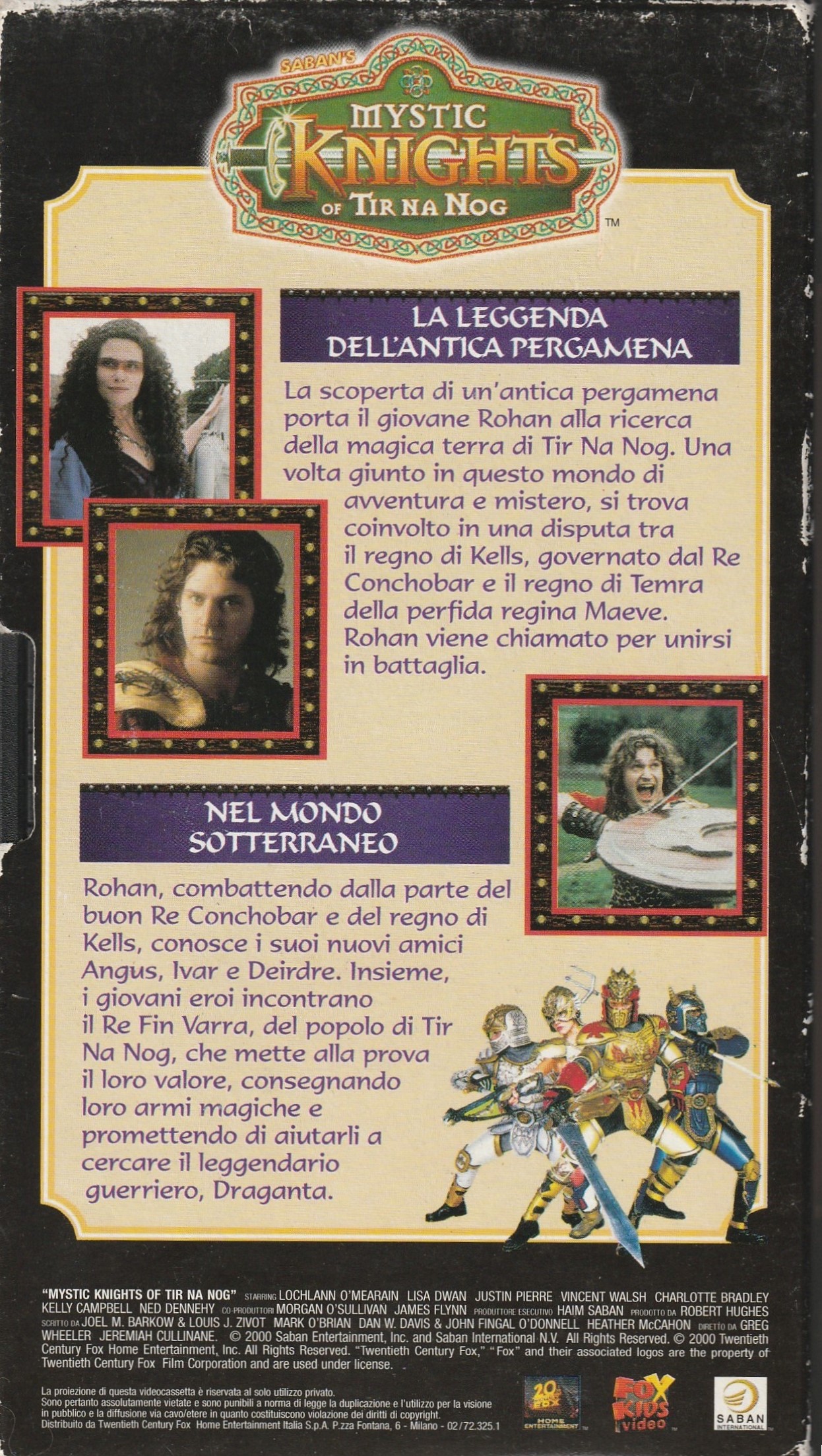 The back cover of Tape #1 in the Alberto Peruzzo Editore home release.