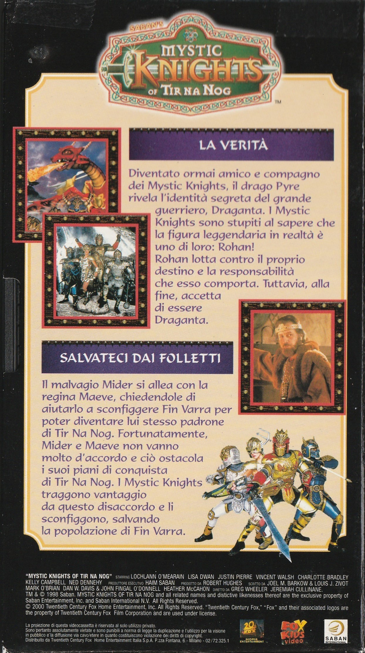 The back cover of Tape #5 in the Alberto Peruzzo Editore home release.