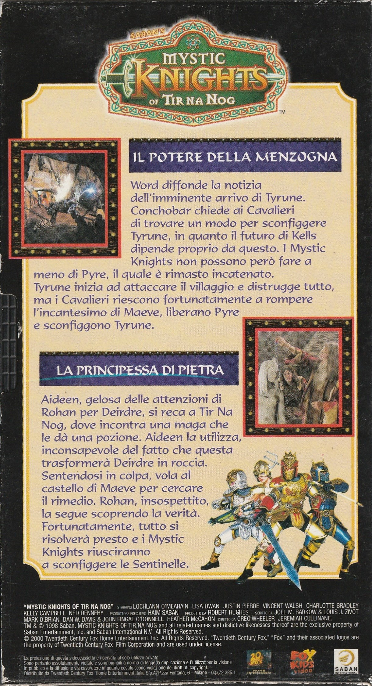The back cover of Tape #7 in the Alberto Peruzzo Editore home release.